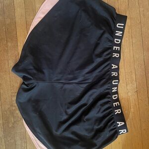 Under Armour Black and White Logo Shorts